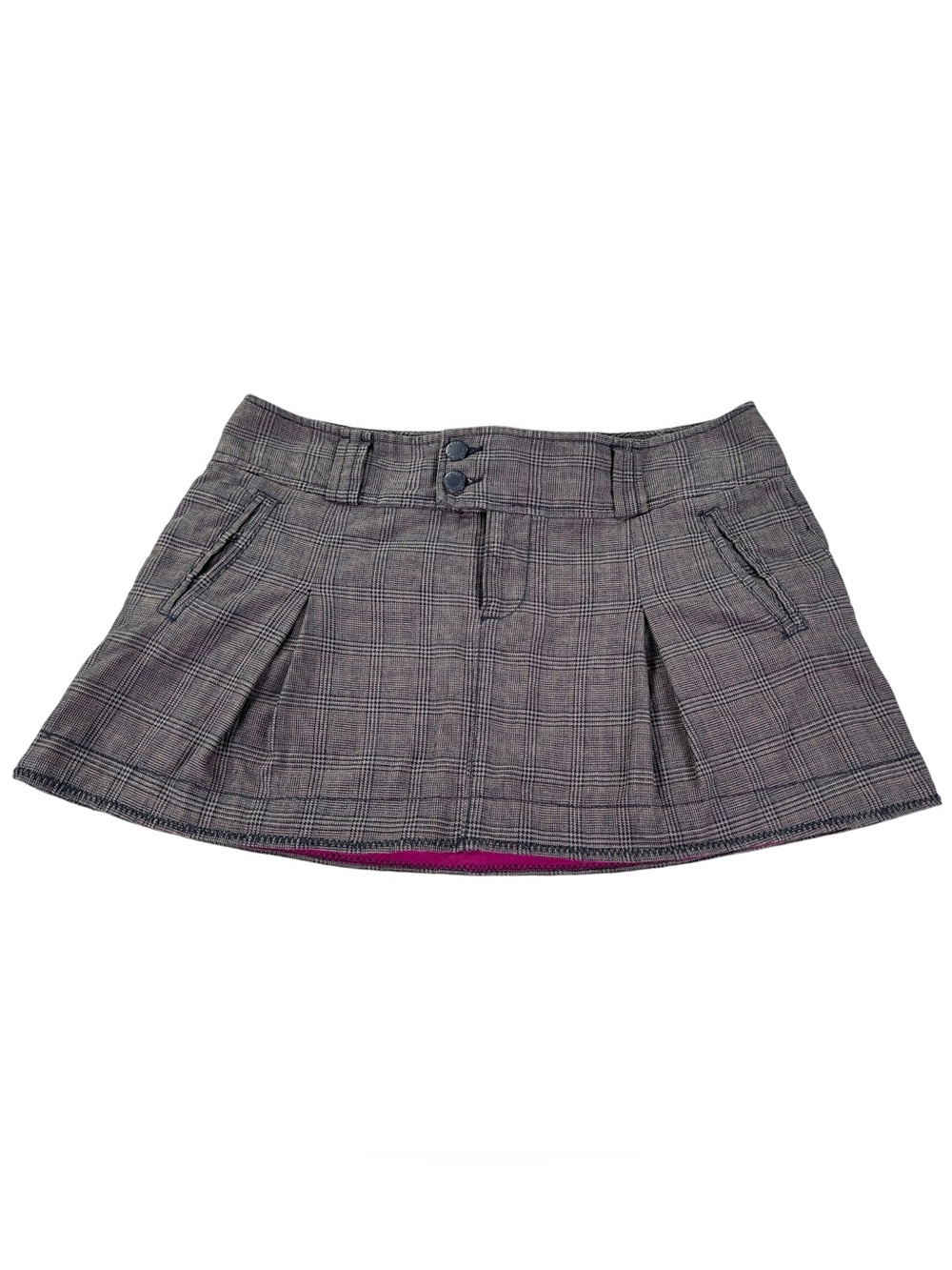 Vintage Y2K American Eagle Plaid Pleated Mini Skirt Women’s 8 Low Rise 2000s